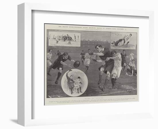 The Drawn Inter-University Rugby Football Match at Queen's Club, 13 December-Ralph Cleaver-Framed Giclee Print