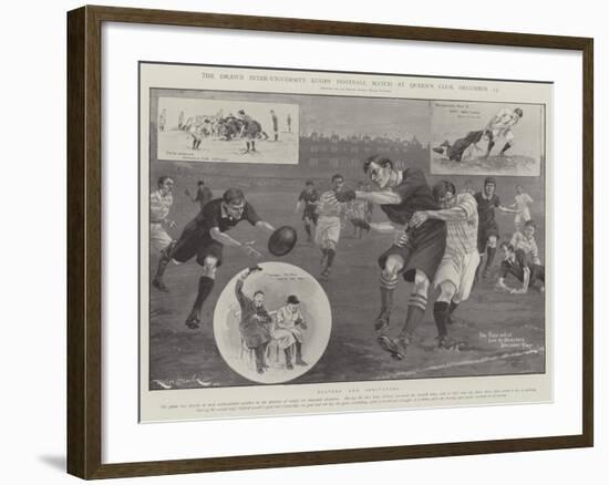 The Drawn Inter-University Rugby Football Match at Queen's Club, 13 December-Ralph Cleaver-Framed Giclee Print