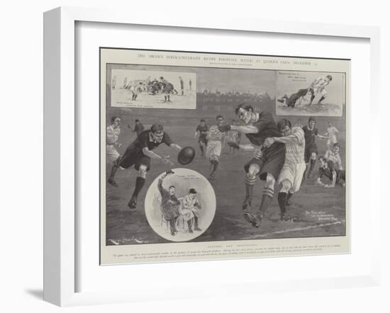 The Drawn Inter-University Rugby Football Match at Queen's Club, 13 December-Ralph Cleaver-Framed Giclee Print