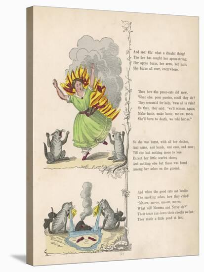 The Dreadful Story About Harriet and the Matches "She Burns All Over Everywhere"-Heinrich Hoffmann-Stretched Canvas