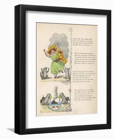 The Dreadful Story About Harriet and the Matches "She Burns All Over Everywhere"-Heinrich Hoffmann-Framed Art Print