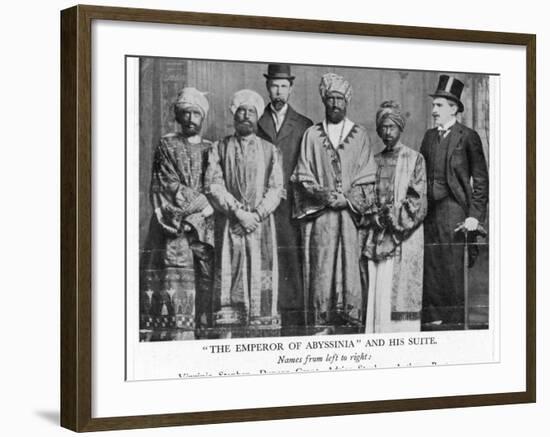 The Dreadnought Hoax the Emperor of Abyssinia and His Suite Prepare to Inspect the Royal Navy-null-Framed Photographic Print