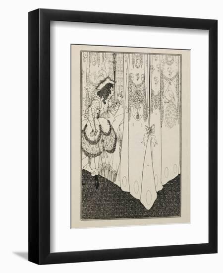 The Dream from a book of fifty drawings, 1899 drawing-Aubrey Beardsley-Framed Premium Giclee Print