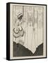 The Dream from a book of fifty drawings, 1899 drawing-Aubrey Beardsley-Framed Stretched Canvas