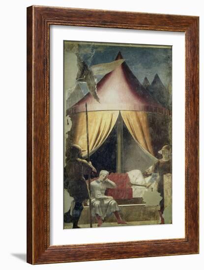 The Dream of Constantine, from the Legend of the True Cross Cycle, Completed 1464 (Fresco)-Francesca-Framed Giclee Print