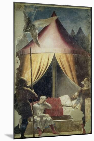 The Dream of Constantine, from the Legend of the True Cross Cycle, Completed 1464 (Fresco)-Francesca-Mounted Giclee Print