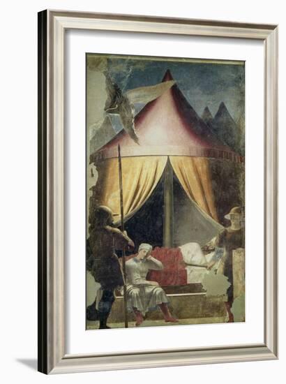 The Dream of Constantine, from the Legend of the True Cross Cycle, Completed 1464 (Fresco)-Francesca-Framed Giclee Print