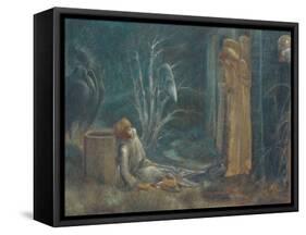 The Dream of Lancelot-Edward Burne-Jones-Framed Stretched Canvas