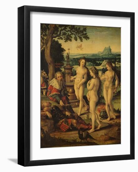 The Dream of Paris (Oil on Panel)-Pieter Coecke van Aelst-Framed Giclee Print