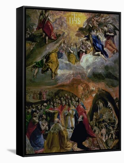 The Dream of Philip (Felipe) II, 1579-El Greco-Framed Stretched Canvas