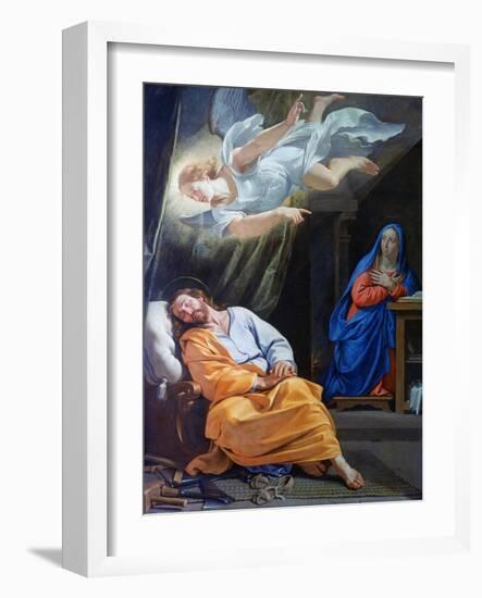 The Dream of Saint Joseph, C1636-Philippe De Champaigne-Framed Giclee Print