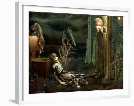 The Dream of Sir Lancelot at the Chapel of the Holy Grail, 1896-Edward Burne-Jones-Framed Giclee Print