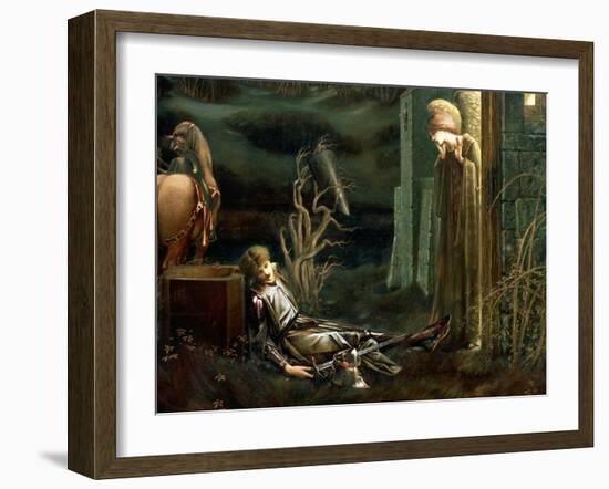 The Dream of Sir Lancelot at the Chapel of the Holy Grail, 1896-Edward Burne-Jones-Framed Giclee Print