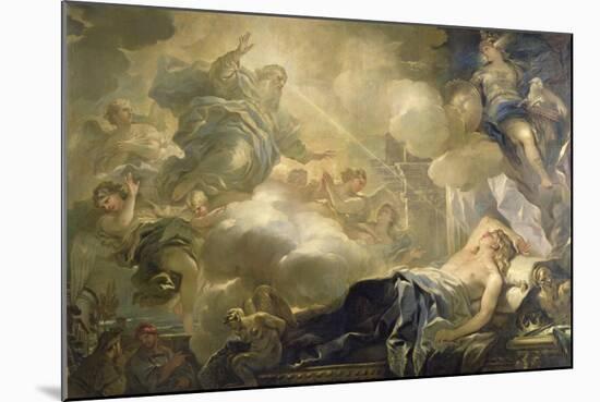 The Dream of Solomon, c.1693-Luca Giordano-Mounted Giclee Print