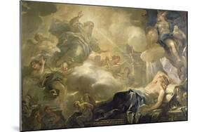 The Dream of Solomon, c.1693-Luca Giordano-Mounted Giclee Print