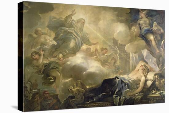The Dream of Solomon, c.1693-Luca Giordano-Stretched Canvas