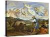 The Dream of St. Isidor, 1839-Josef von Fuhrich-Stretched Canvas
