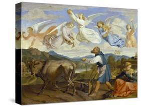 The Dream of St. Isidor, 1839-Josef von Fuhrich-Stretched Canvas