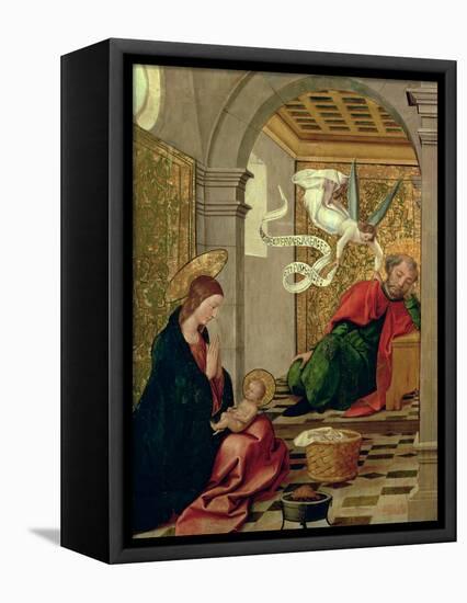 The Dream of St. Joseph, circa 1535-Juan de Borgona-Framed Stretched Canvas