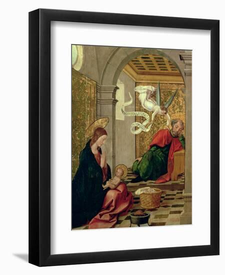 The Dream of St. Joseph, circa 1535-Juan de Borgona-Framed Premium Giclee Print