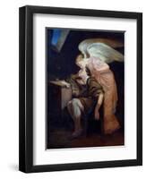 The Dream of the Poet Or, the Kiss of the Muse, 1859-60-Paul Cézanne-Framed Premium Giclee Print