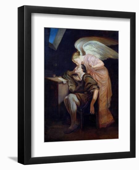 The Dream of the Poet Or, the Kiss of the Muse, 1859-60-Paul Cézanne-Framed Premium Giclee Print