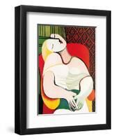 The Dream-Pablo Picasso-Framed Art Print