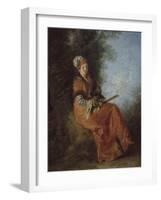 The Dreamer, 1712-14-Jean Antoine Watteau-Framed Giclee Print