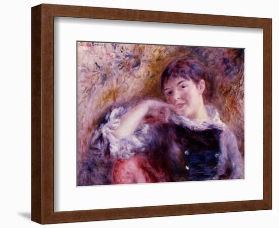 The Dreamer, 1879-Pierre-Auguste Renoir-Framed Giclee Print