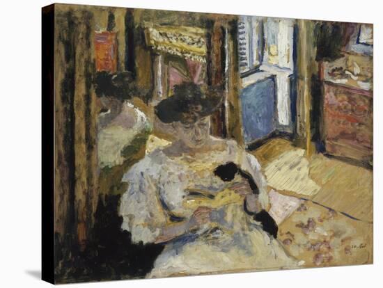 The Dressing-Room, Madame Hessel Reading at Amfréville, 1906-Edouard Vuillard-Stretched Canvas