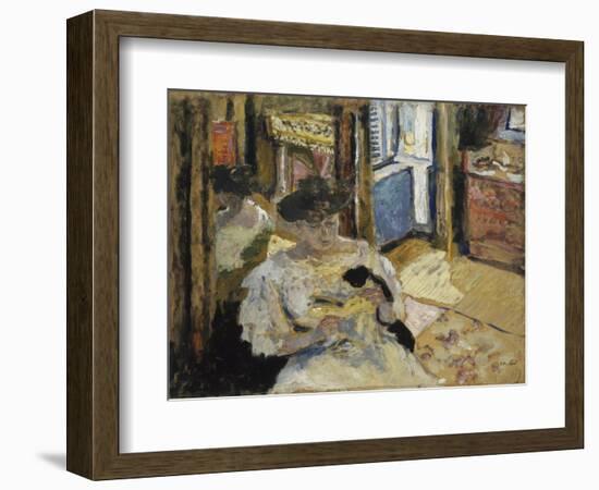 The Dressing-Room, Madame Hessel Reading at Amfréville, 1906-Edouard Vuillard-Framed Giclee Print