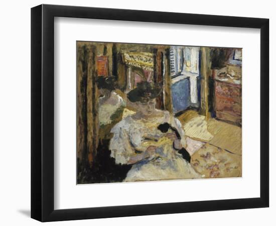 The Dressing-Room, Madame Hessel Reading at Amfréville, 1906-Edouard Vuillard-Framed Giclee Print