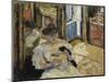 The Dressing-Room, Madame Hessel Reading at Amfréville, 1906-Edouard Vuillard-Mounted Giclee Print