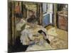 The Dressing-Room, Madame Hessel Reading at Amfréville, 1906-Edouard Vuillard-Mounted Giclee Print