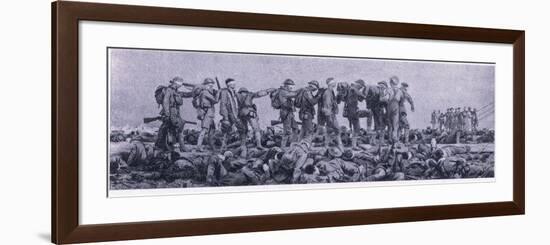 The Dressing Station. Casualties from Mustard Gas, from British Adventure Published by Collins, 194-John Singer Sargent-Framed Giclee Print