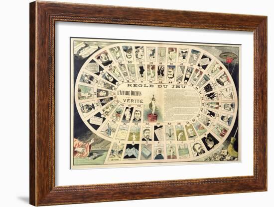 The Dreyfus Affair Game, with Portraits of the Various Individuals Involved, Late 19th Century-null-Framed Giclee Print