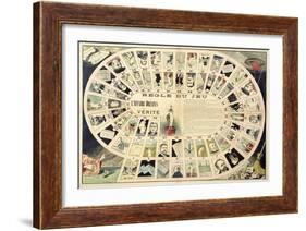 The Dreyfus Affair Game, with Portraits of the Various Individuals Involved, Late 19th Century-null-Framed Giclee Print