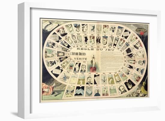 The Dreyfus Affair Game, with Portraits of the Various Individuals Involved, Late 19th Century-null-Framed Giclee Print