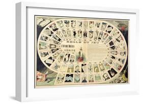 The Dreyfus Affair Game, with Portraits of the Various Individuals Involved, Late 19th Century-null-Framed Giclee Print