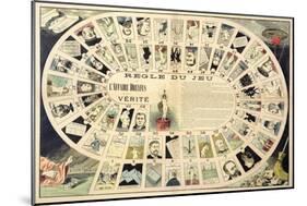 The Dreyfus Affair Game, with Portraits of the Various Individuals Involved, Late 19th Century-null-Mounted Giclee Print