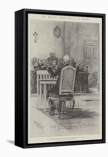 The Dreyfus Court-Martial at Rennes-Melton Prior-Framed Stretched Canvas