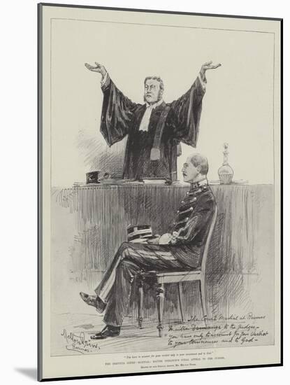 The Dreyfus Court-Martial, Maitre Demange's Final Appeal to the Judges-Melton Prior-Mounted Giclee Print