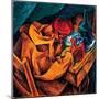 The Drinker, 1914 (Oil on Canvas)-Umberto Boccioni-Mounted Giclee Print