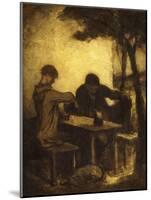 The Drinkers, 1861-Honore Daumier-Mounted Giclee Print