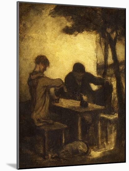 The Drinkers, 1861-Honore Daumier-Mounted Giclee Print