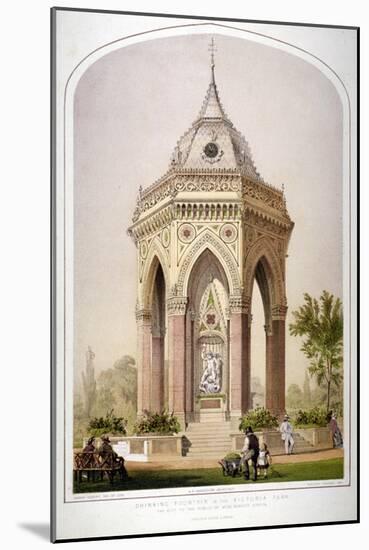 The Drinking Fountain in Victoria Park, Hackney, London, C1861-Robert Dudley-Mounted Giclee Print