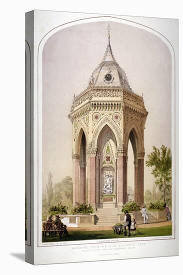 The Drinking Fountain in Victoria Park, Hackney, London, C1861-Robert Dudley-Stretched Canvas