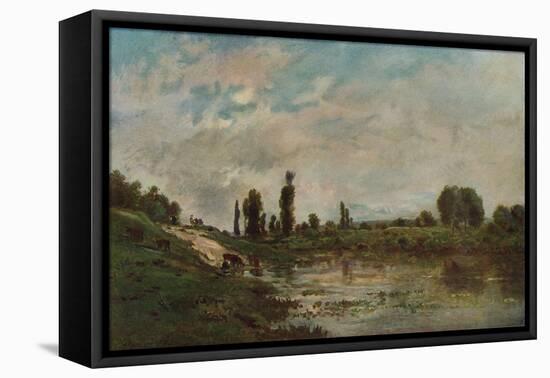 The Drinking Place, c1827-1878, (1906-7)-Charles-Francois Daubigny-Framed Stretched Canvas