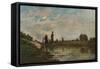 The Drinking Place, c1827-1878, (1906-7)-Charles-Francois Daubigny-Framed Stretched Canvas