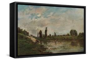 The Drinking Place, c1827-1878, (1906-7)-Charles-Francois Daubigny-Framed Stretched Canvas